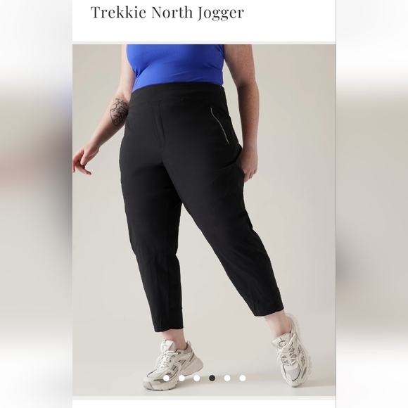 NWT Athleta Trekkie North jogger, plus sz 20, women's black, New! - Picture 1 of 15